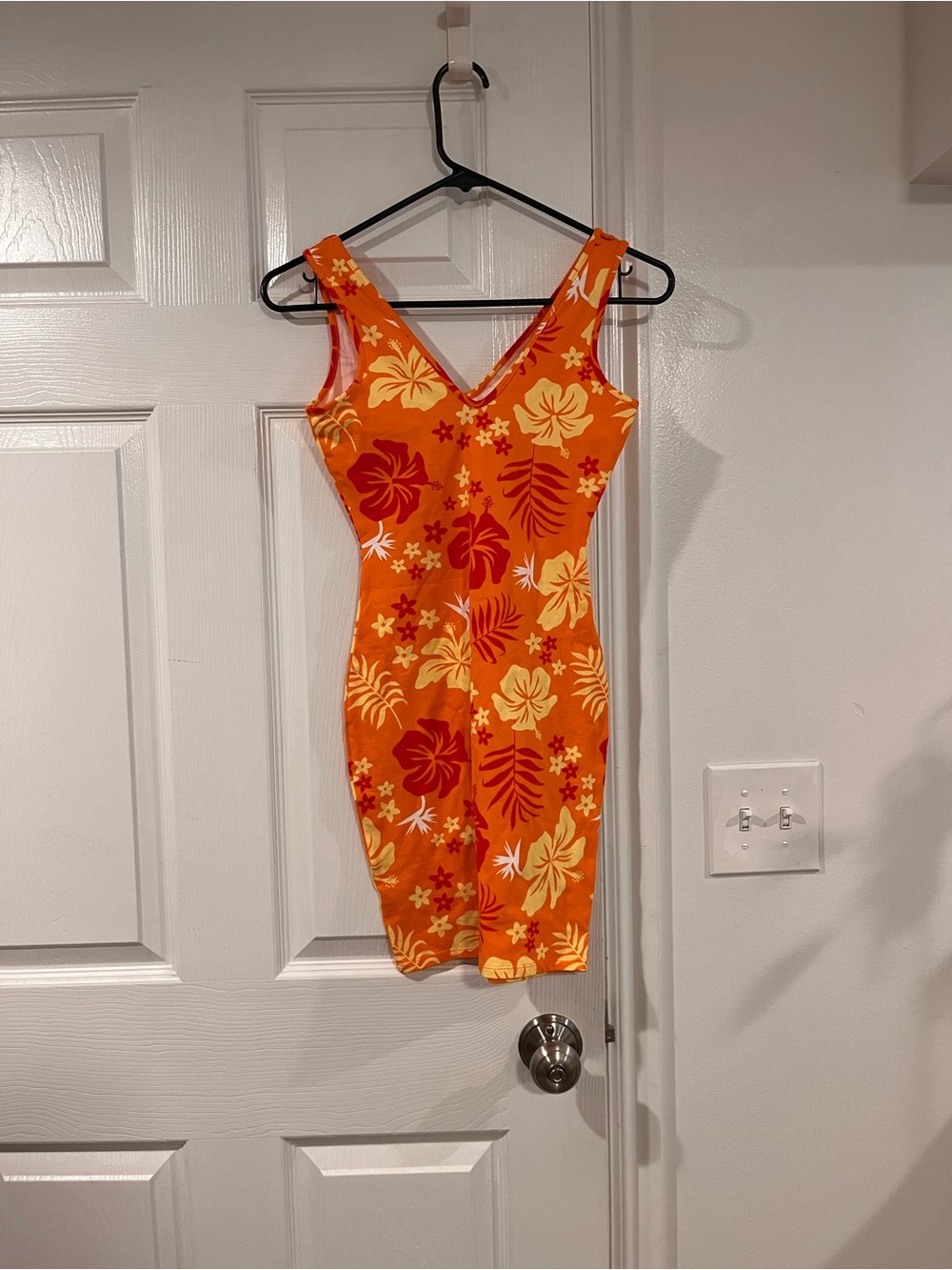 Tropical Print Bodycon Mini Dress